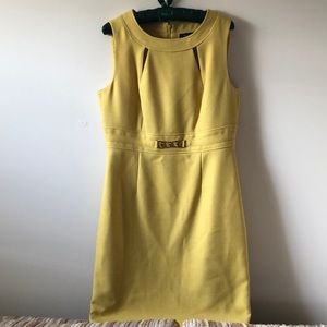 Tahari ASL Sleeveless Cutout Neckline Sheath Dress